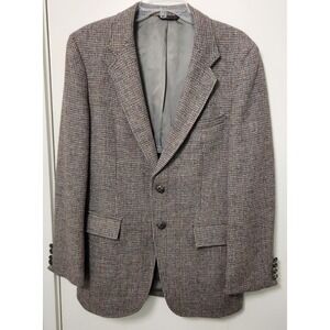 Harris Tweed Handwoven 100% Pure‎ Scottish Wool Sportscoat Blazer Gray Vtg 40R